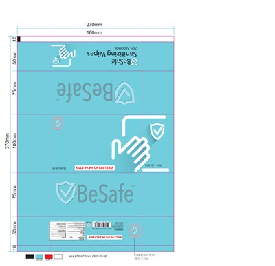 Besafe 100 Wipes Label (Besafe Bag 100 Wipes)